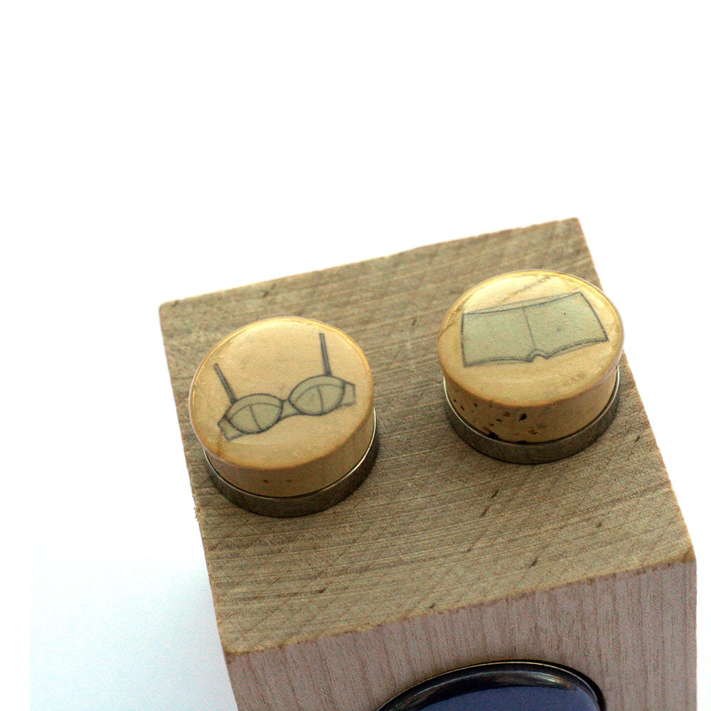 Bra and Panties Cufflinks - Recycled Cork