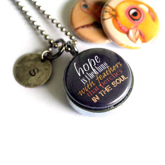 Bird Locket - Hope, Emily Dickinson Quote