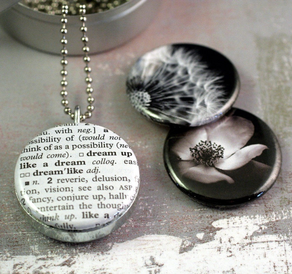Dandelion Locket Necklace