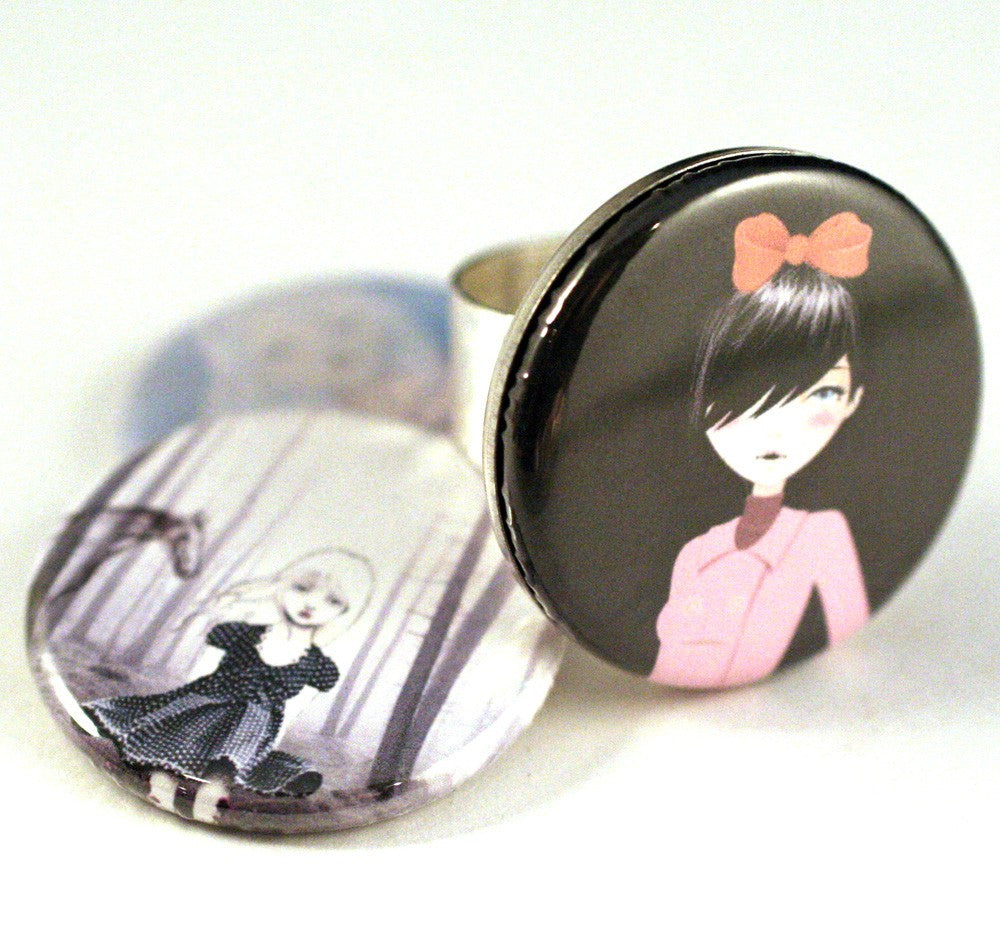 Hammered Silver Magnetic Ring