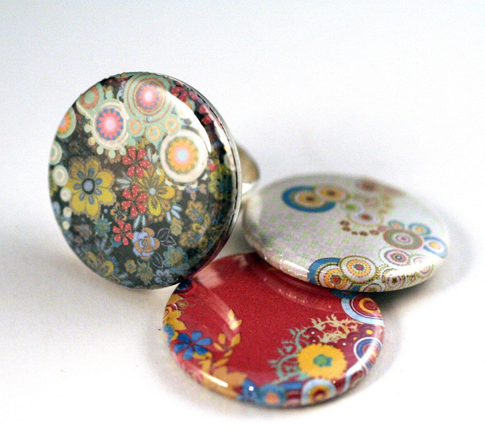 Hammered Silver Ring - Bold, Magnetic Lids