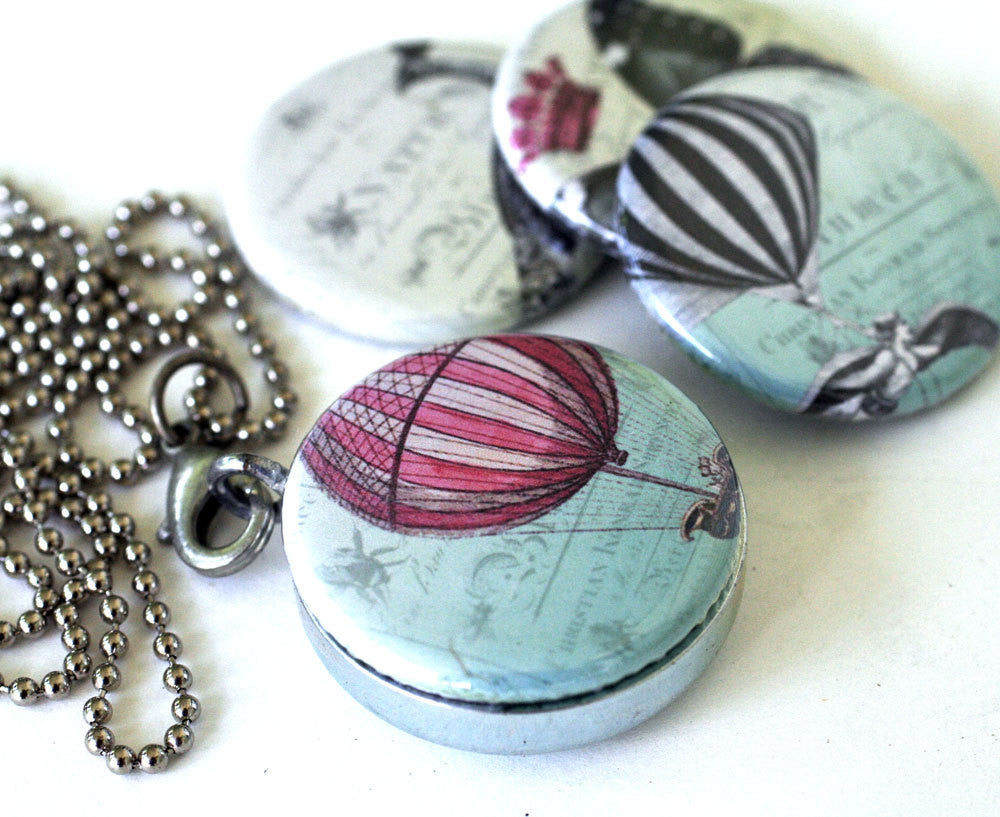 Hot Air Balloon Steampunk Necklace
