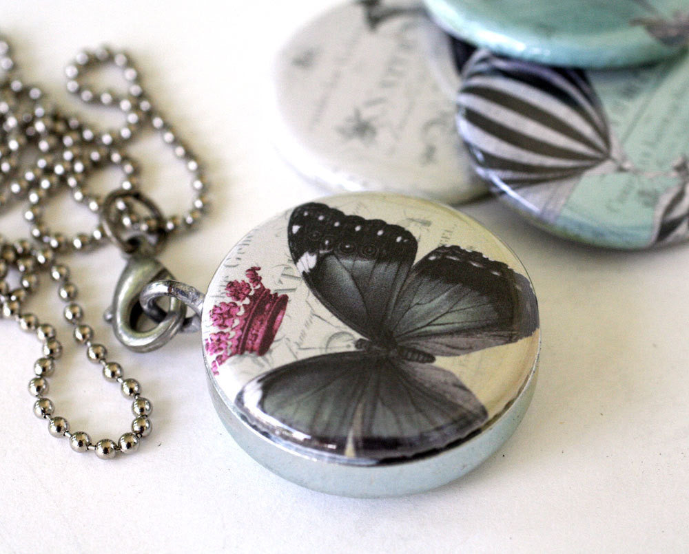 Hot Air Balloon Steampunk Necklace