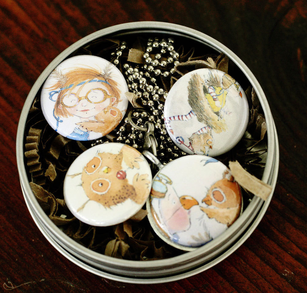 Owl Art Locket Magnetic Necklace