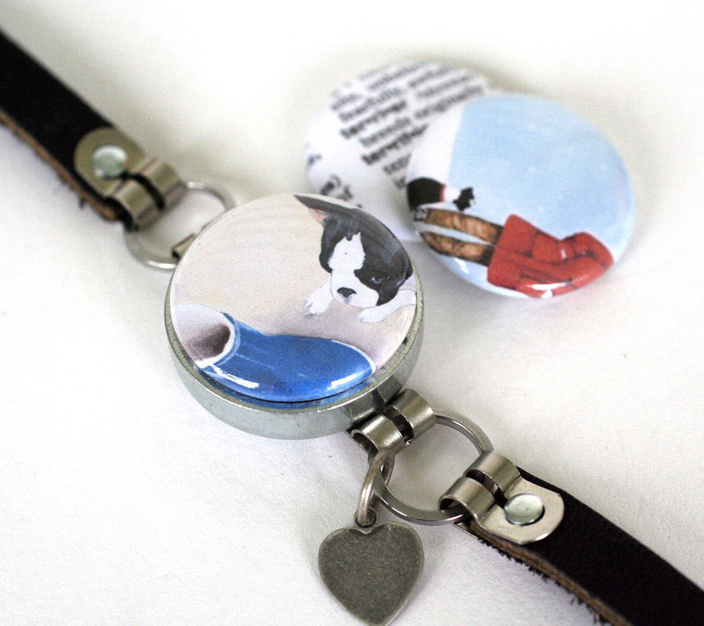 Boston Terrier Dog Bracelet