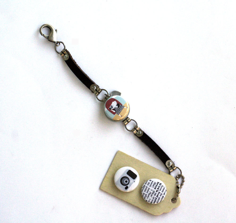 FOCUS Photographer Magnetic Leather Bracelet