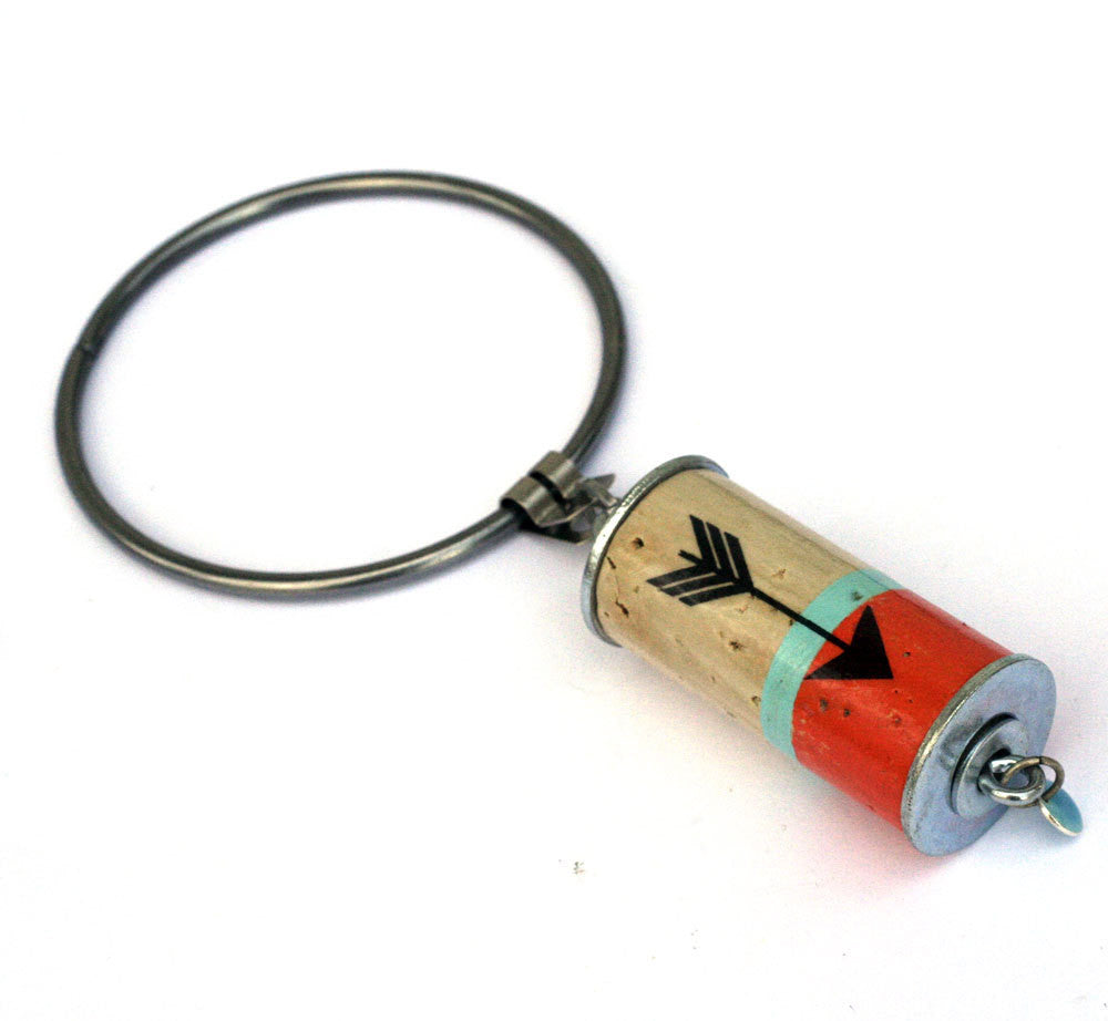 ARROW Color Block Recycled Wine Cork Keychain