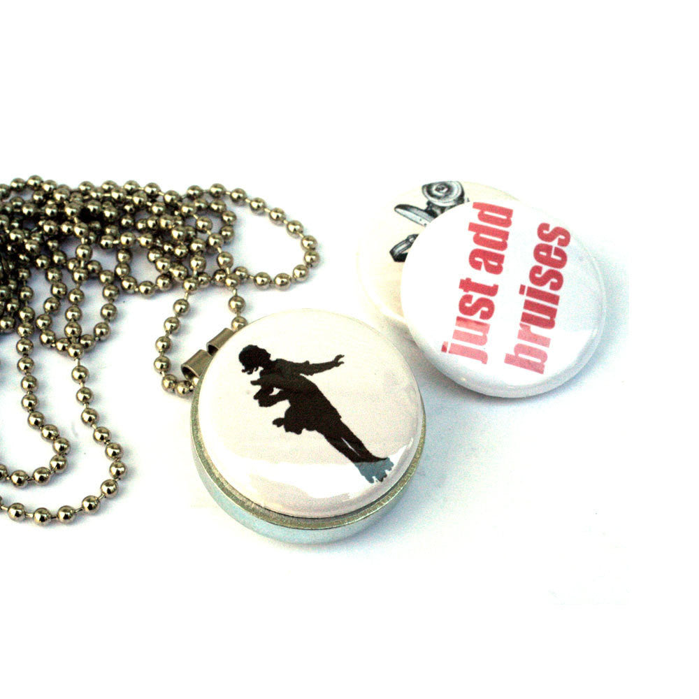 Rollerskating Locket Necklace