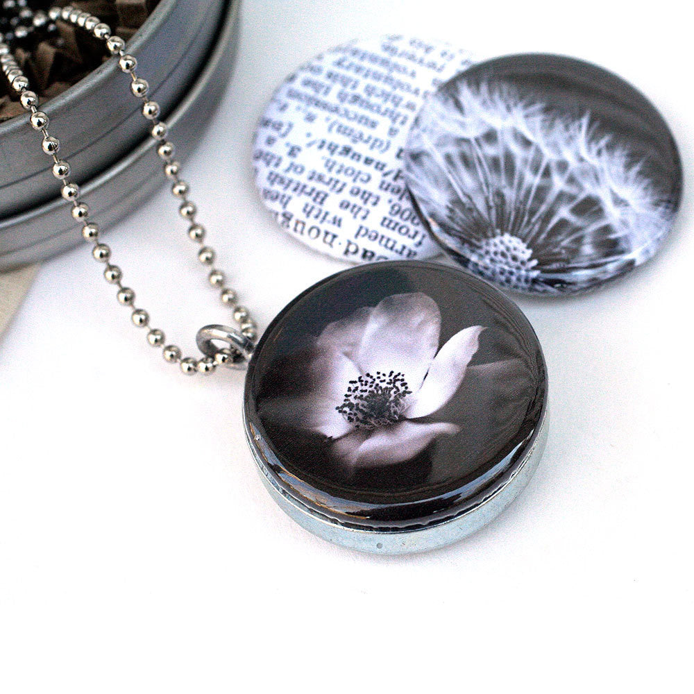Dandelion Locket Necklace