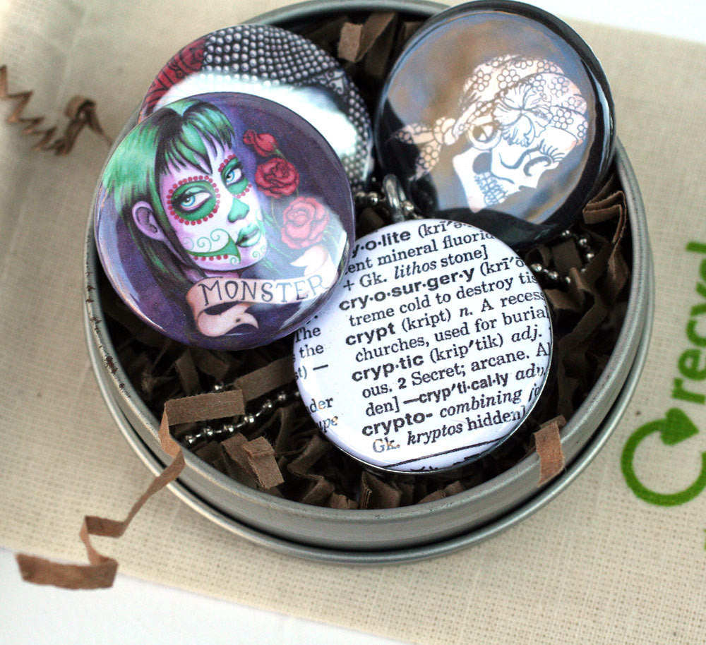 Day of the Dead Locket Necklace