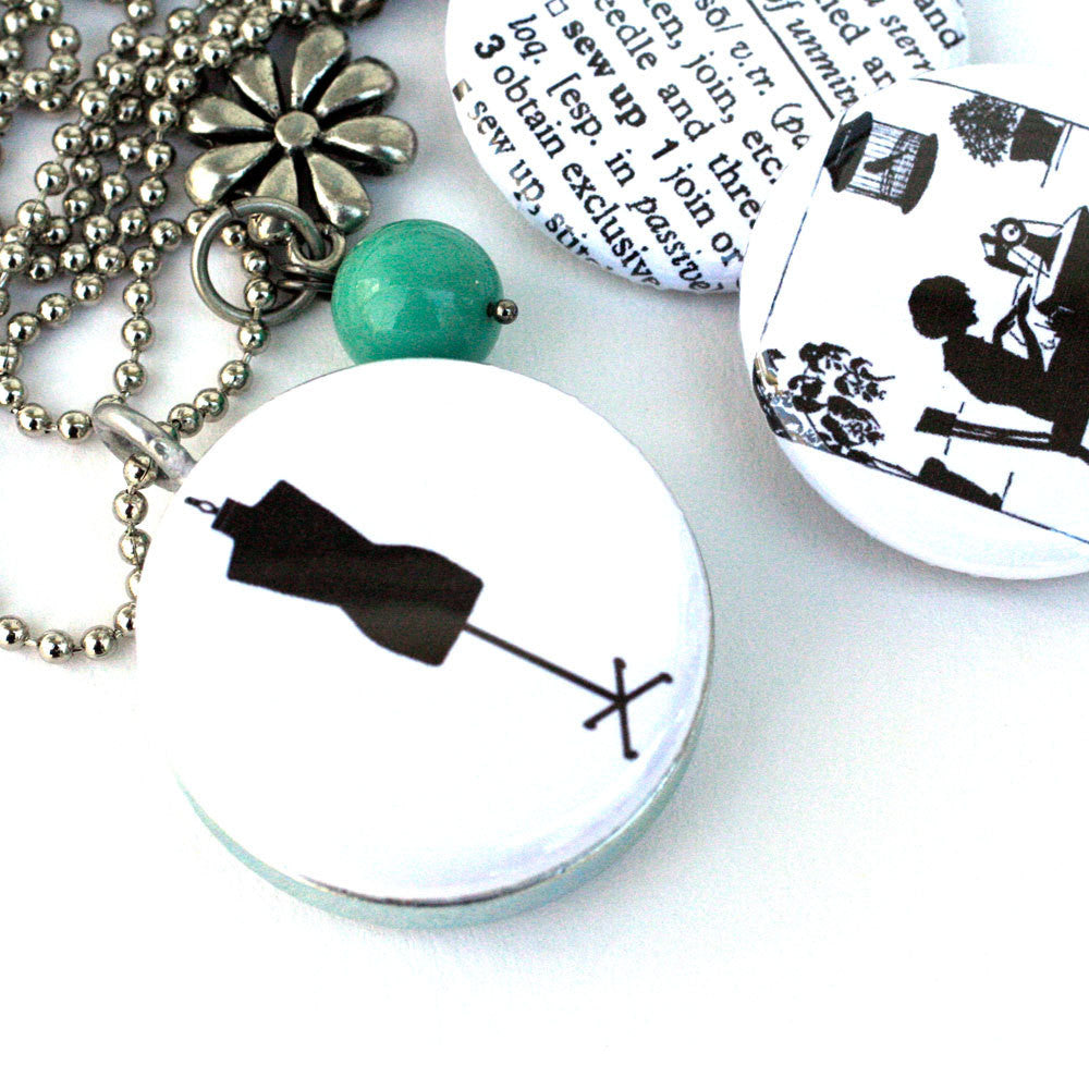 Seamstress Locket Necklace