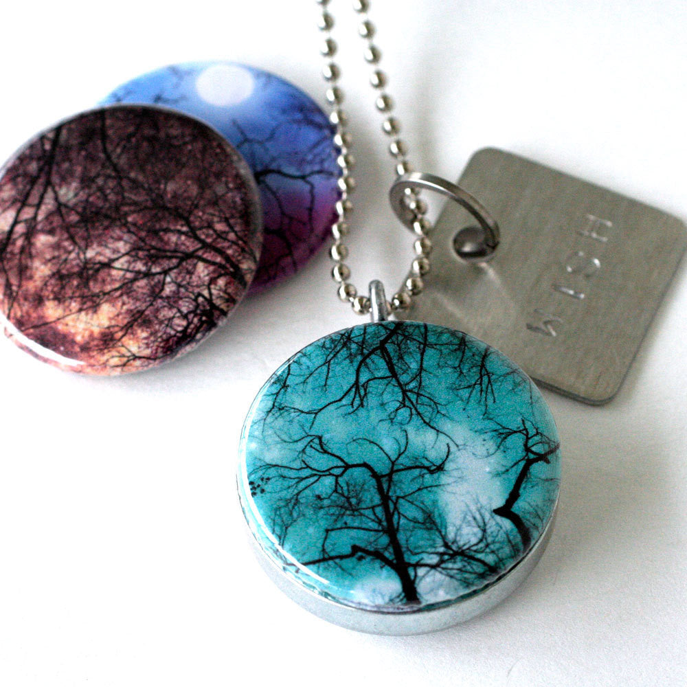 Night Sky Magnetic Locket Necklace