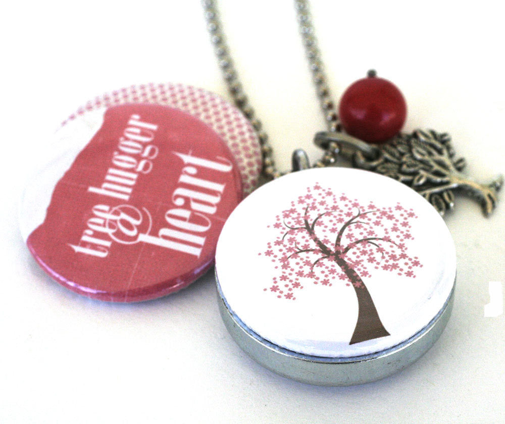 Tree Hugger Necklace Locket - Magnetic and Recycled