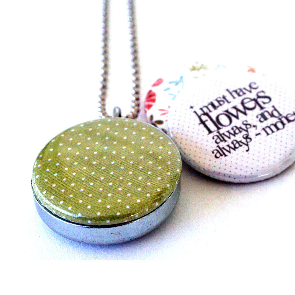 Monet Quote Locket Necklace