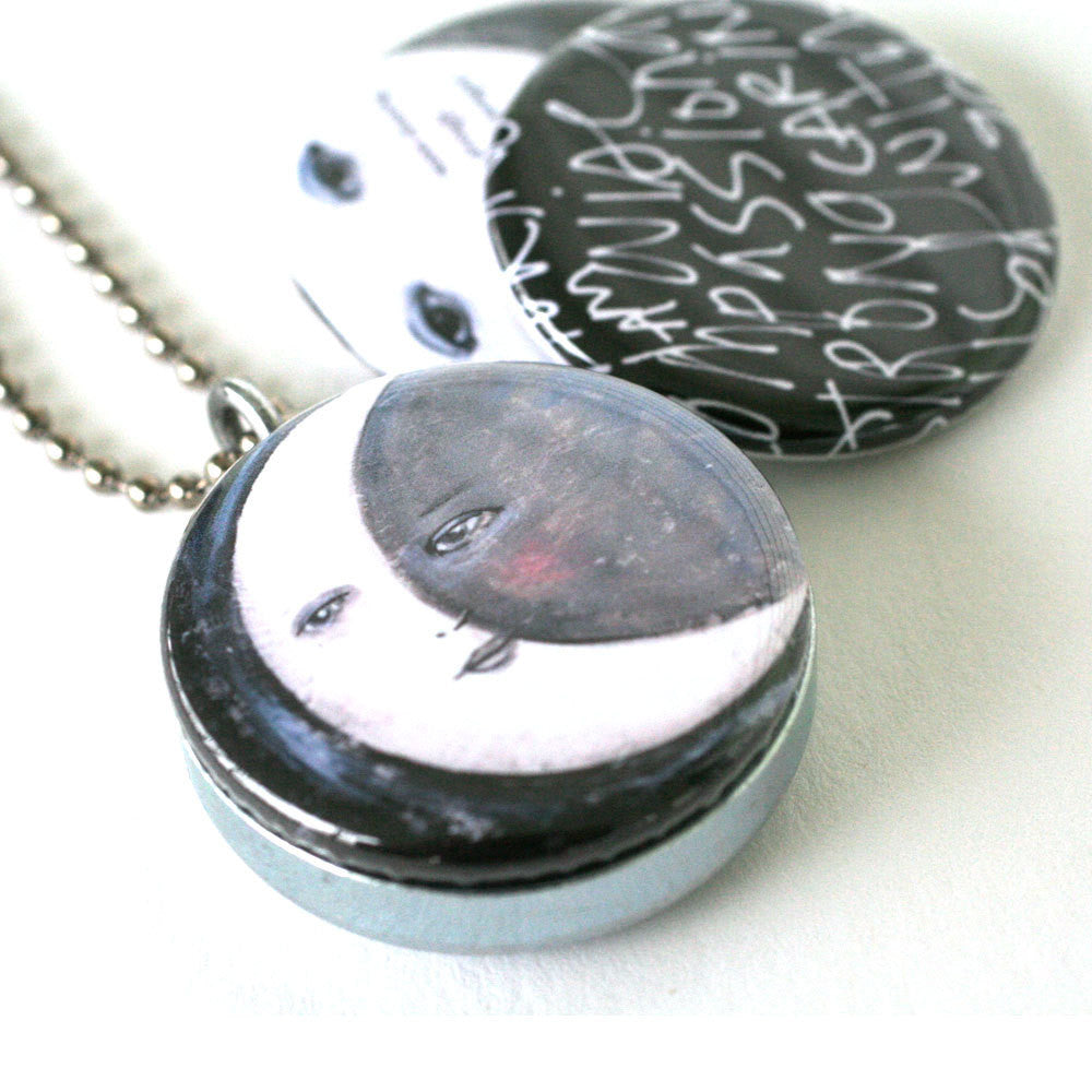 Moon Dancing Magnetic Locket Necklace -