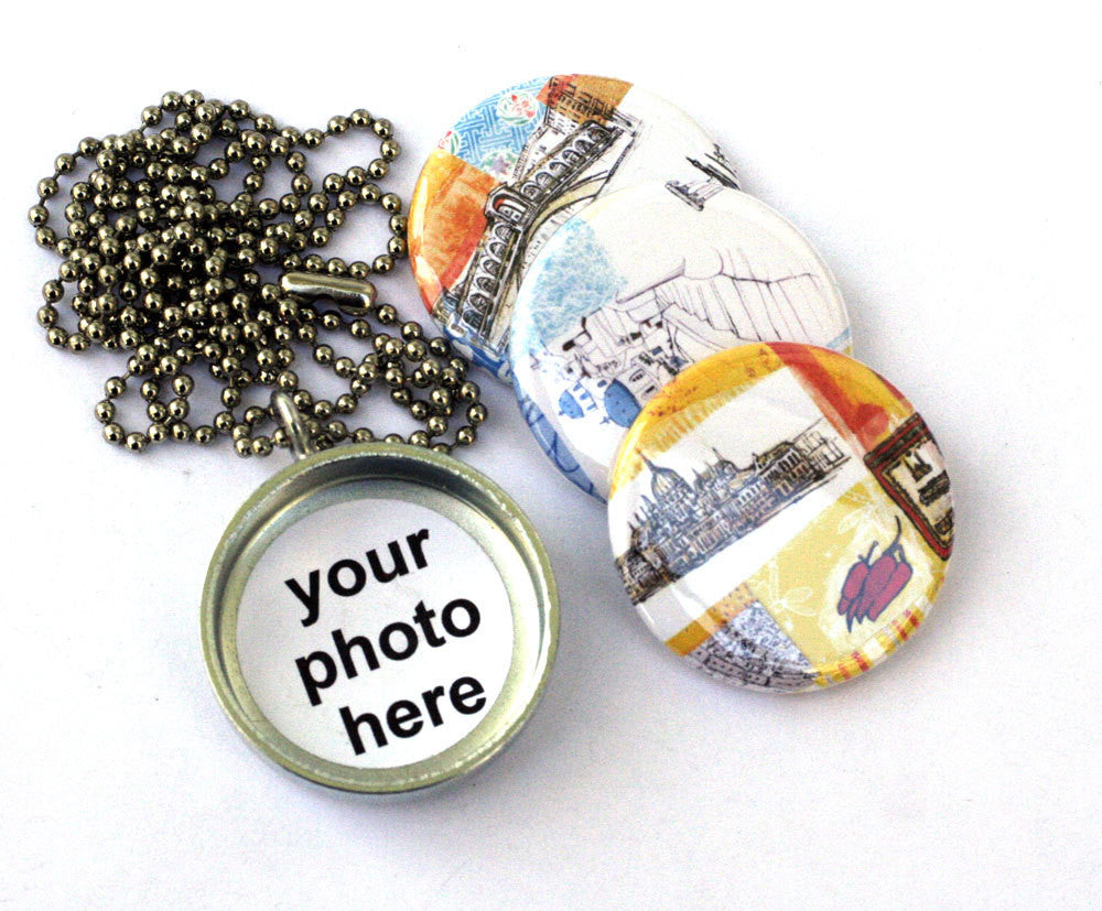 Greece, Budapest and Venice Travel Locket Necklace