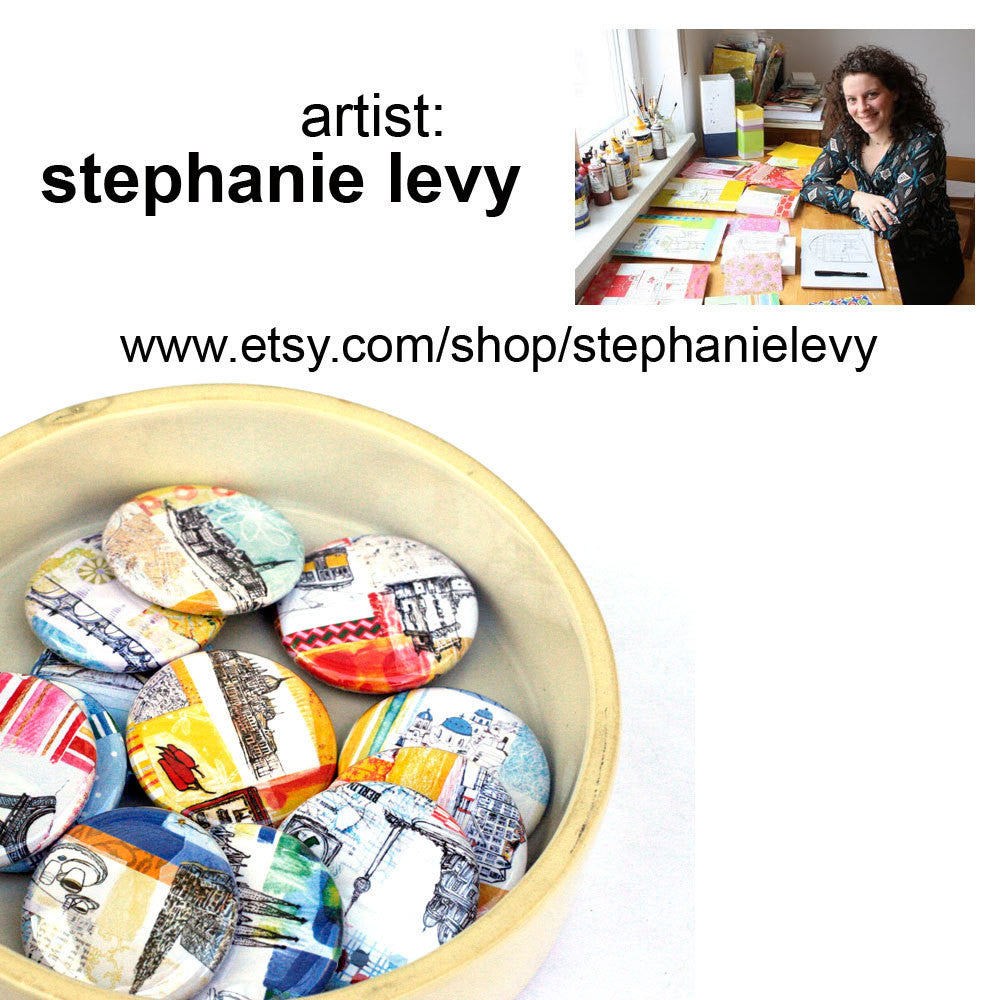 Stockholm Locket - Barcelona Locket - Prague Locket - Travel Magnetic Necklace by Polarity and Stephanie Levy