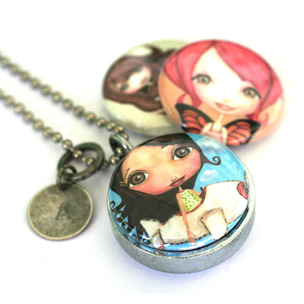 Fairy Girl's Magnetic Locket Necklace