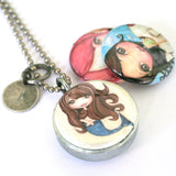 Fairy Girl's Magnetic Locket Necklace