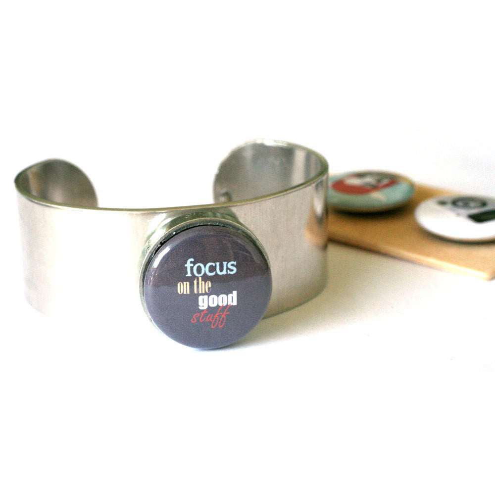 Photographer Magnetic Metal Cuff Bracelet