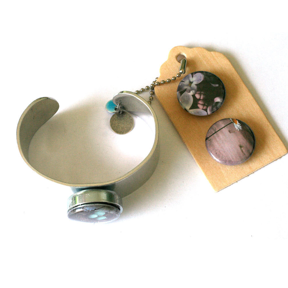 Birds Nest Metal Cuff Bracelet - Magnetic