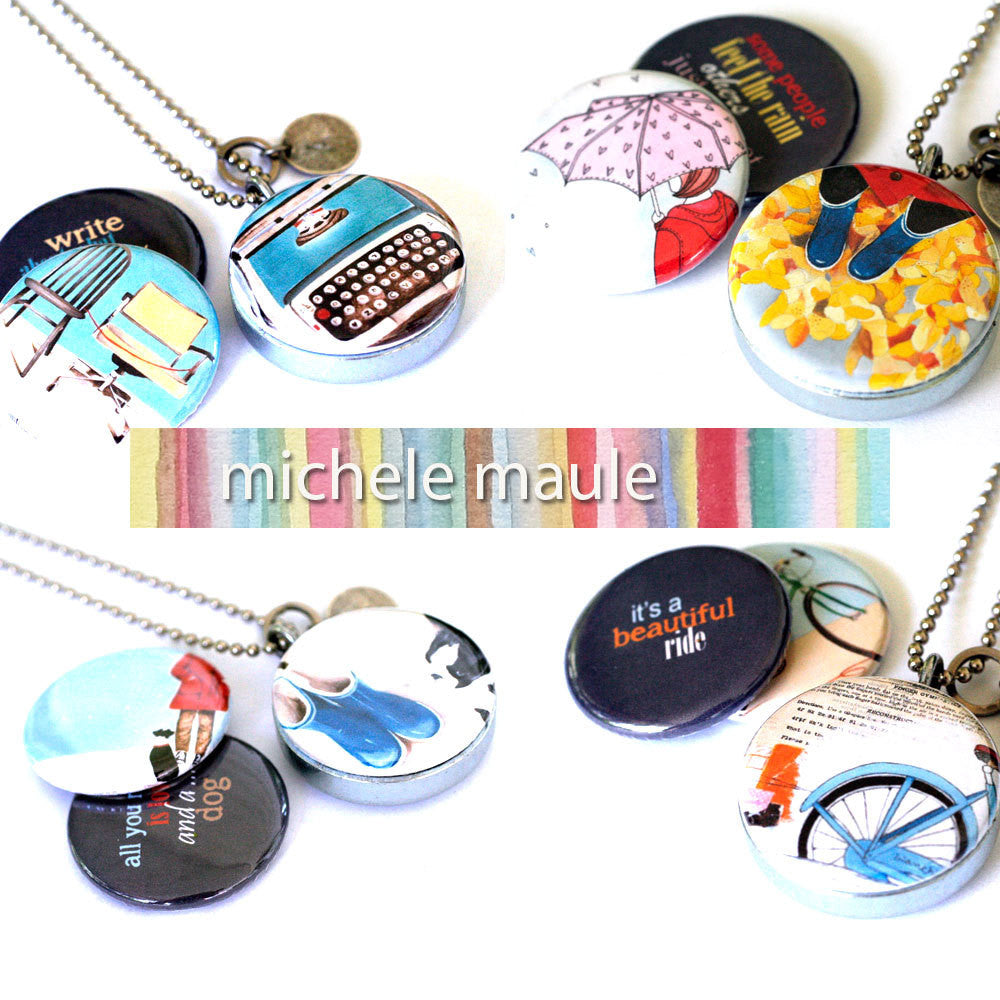 Bicycle Locket Necklace