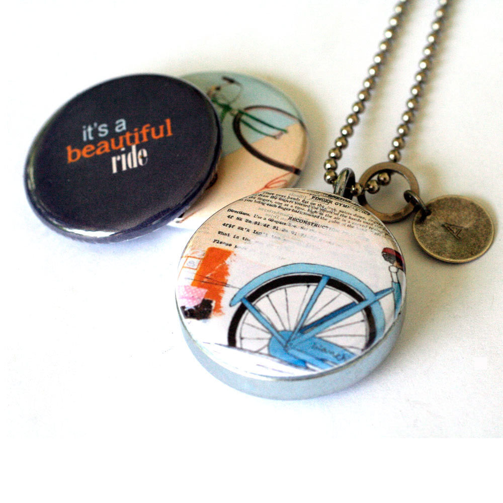 Bicycle Locket Necklace