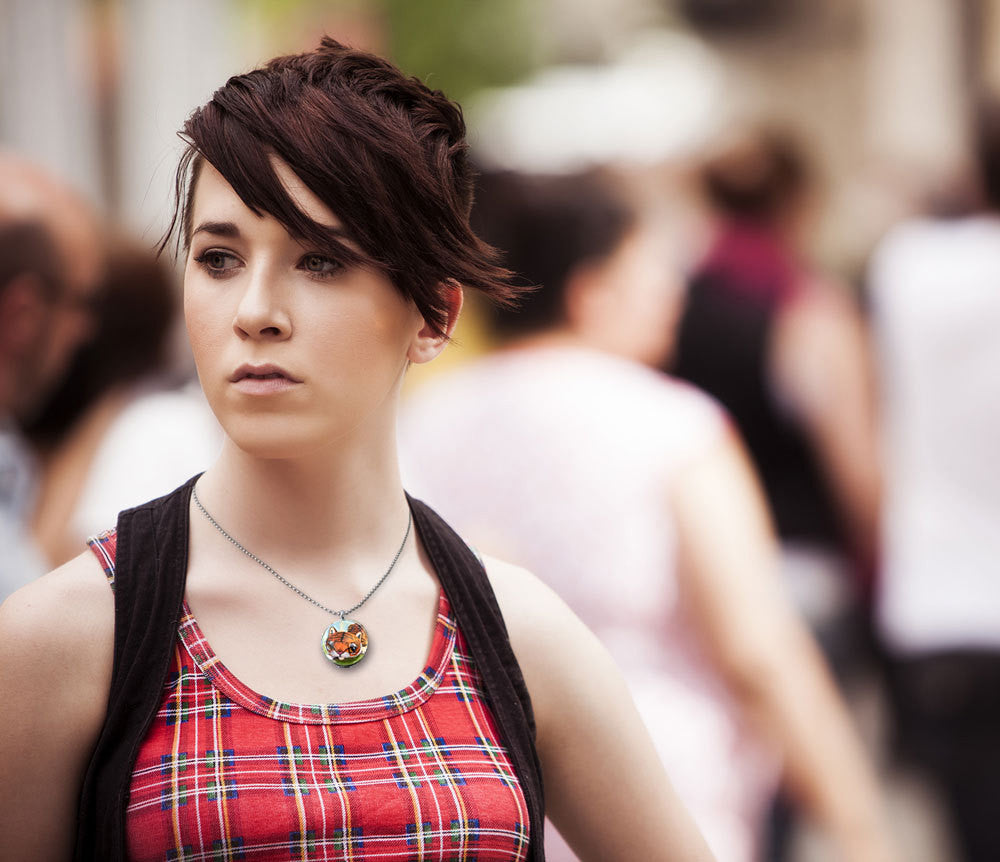 Courage Puts the Tiger in the Cat | Magnetic Locket Necklace