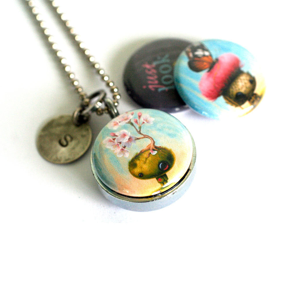 Just Look Up Locket Necklace