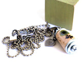 Green and Blue FLOWER Cork Necklace