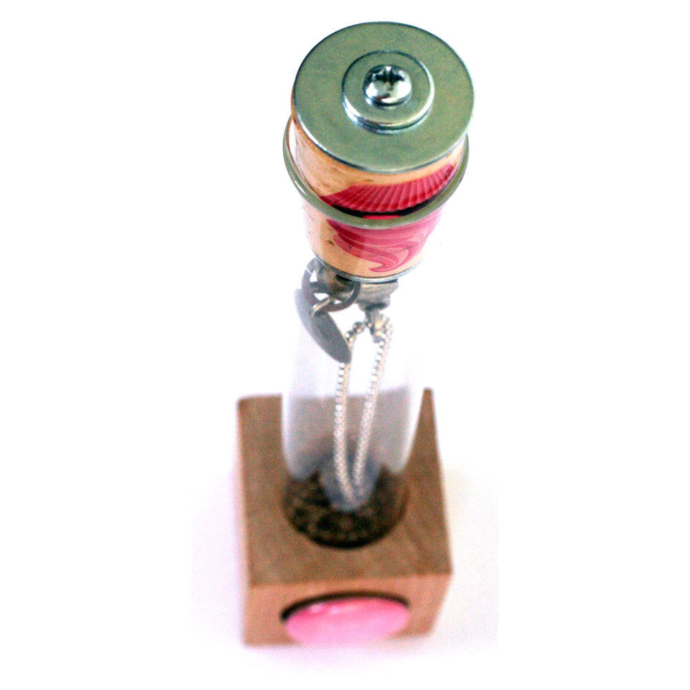 Cupcake Necklace | Cork in Test Tube and Wood Cube