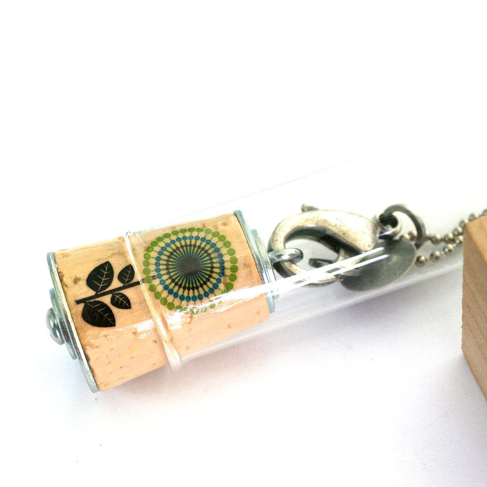 GROW Where Planted Necklace | Cork in Test Tube and Wood Cube