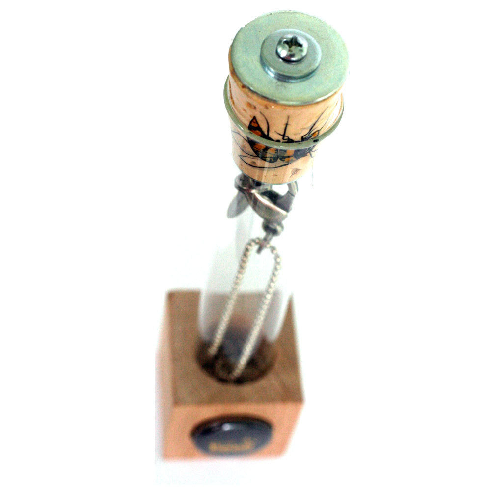 Save the BEES Necklace | Cork in Test Tube and Wood Cube