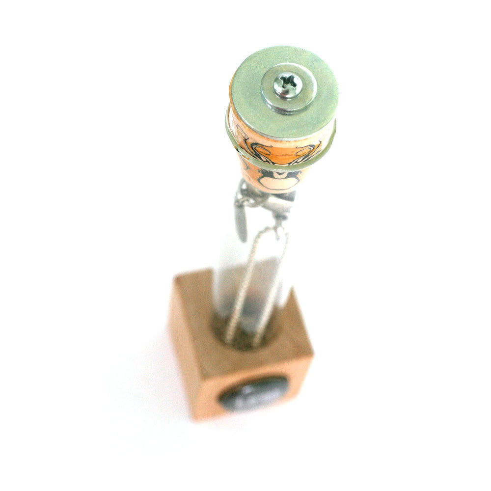Octopus Necklace | Cork in Test Tube and Wood Cube