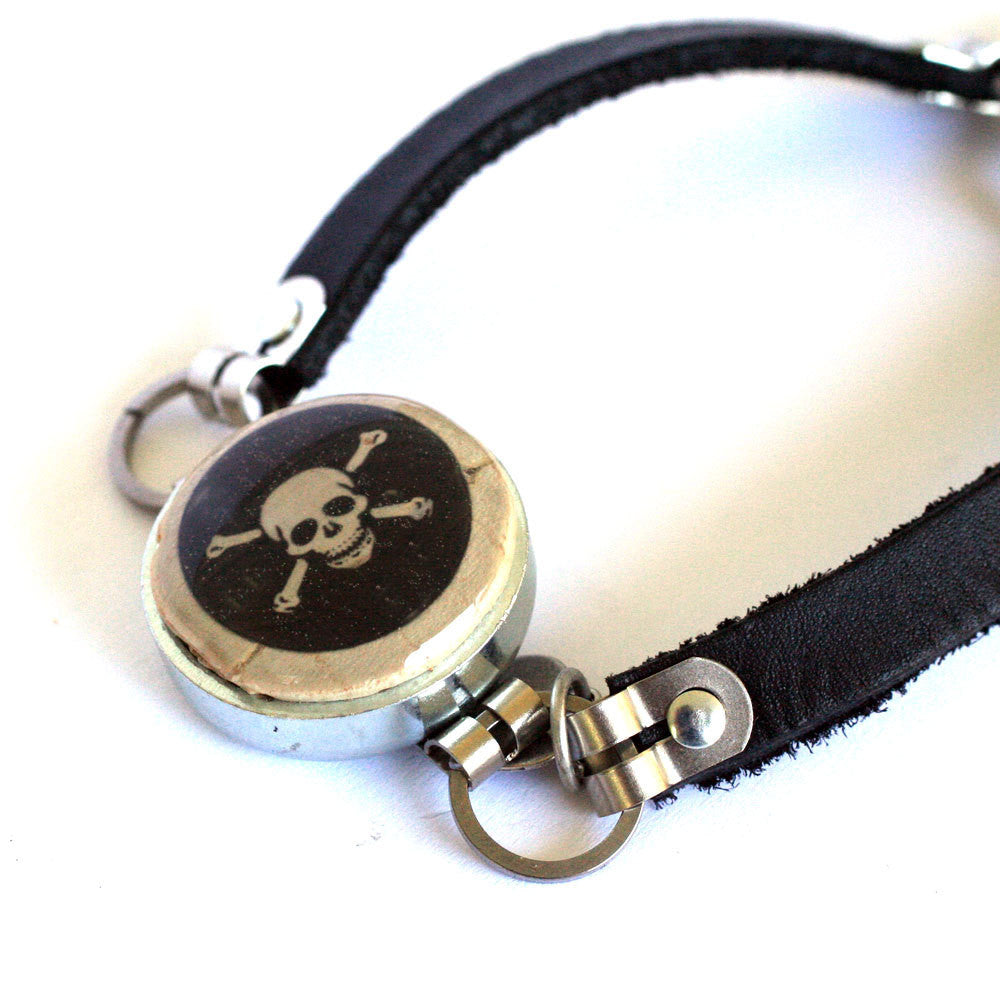 Skull and Crossbones Recycled Bracelet