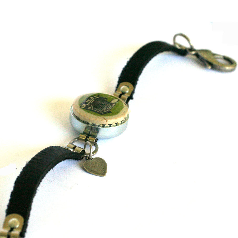 Polaroid Camera Cork Bracelet