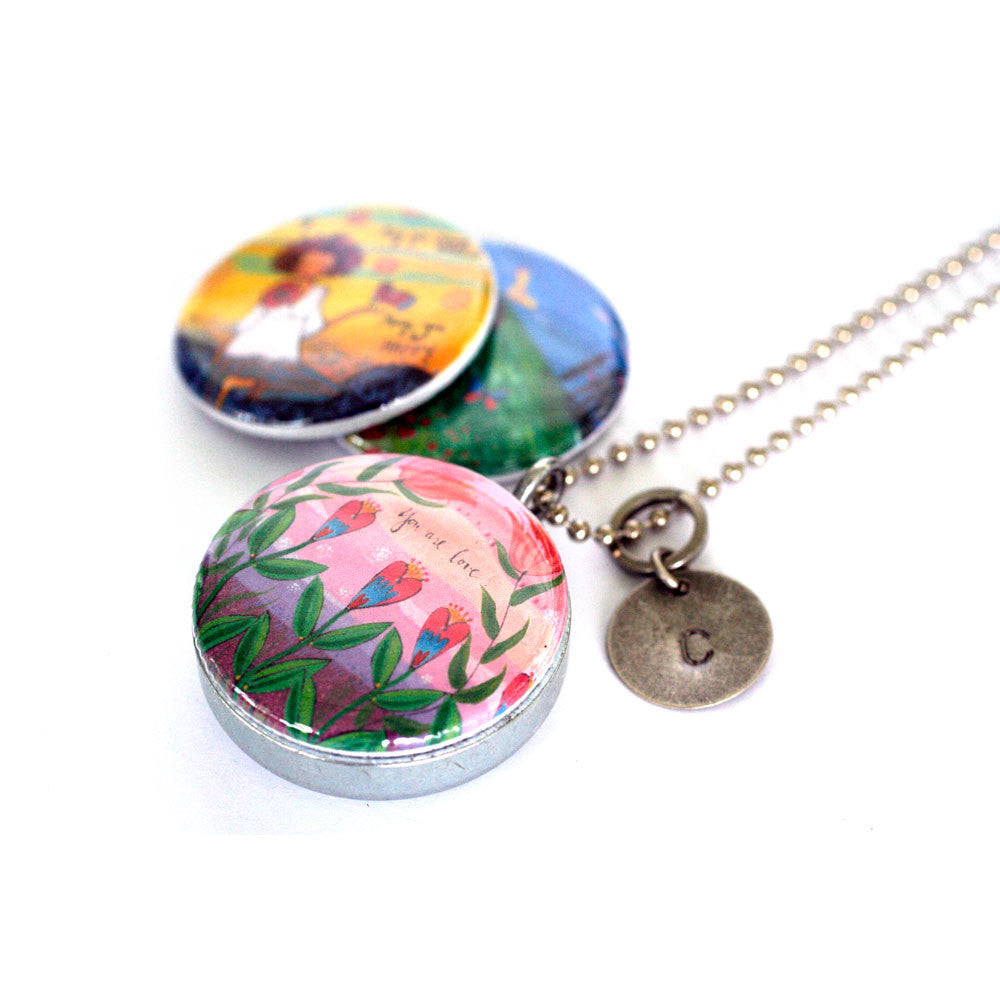 Travel Locket - Mirror Locket Necklace - Yoga Locket - Meditation Locket