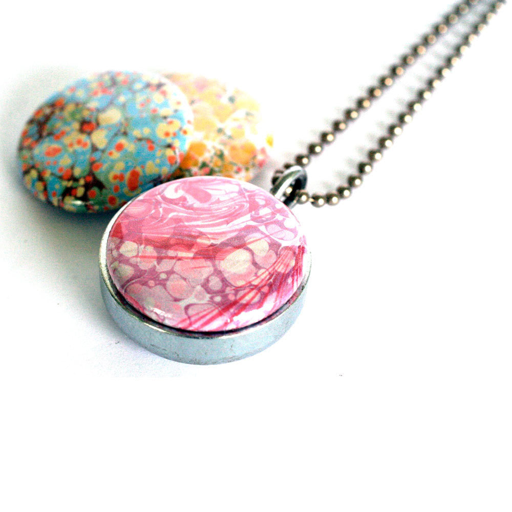 Marble Locket Necklace