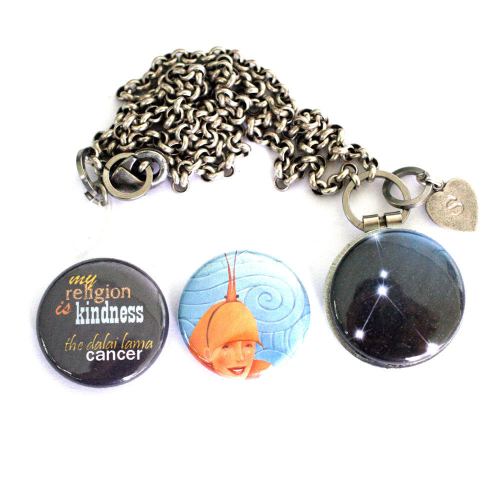 Cancer Astrology Locket Necklace