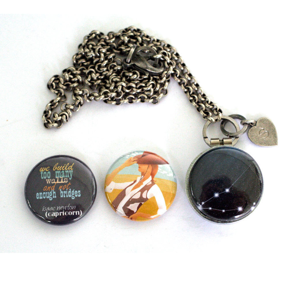 Capricorn Locket Necklace