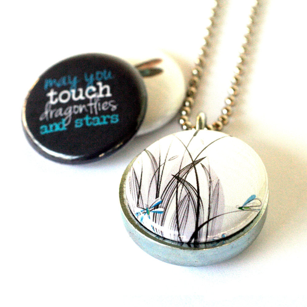 Dragonfly Locket Necklace