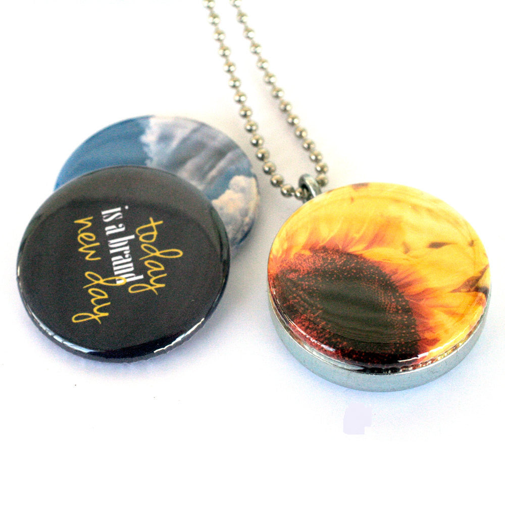 Sunflower Locket Necklace