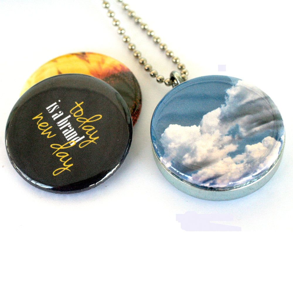 Sunflower Locket Necklace