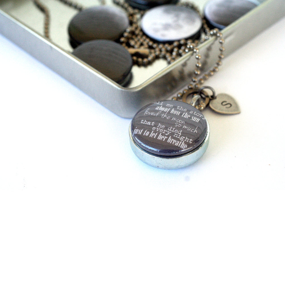 Phases of the Moon Necklace Locket