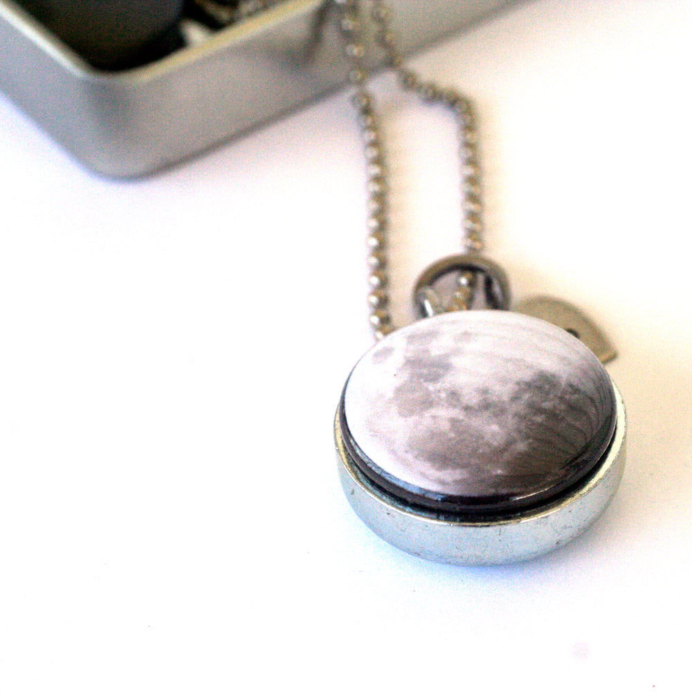 Phases of the Moon Necklace Locket