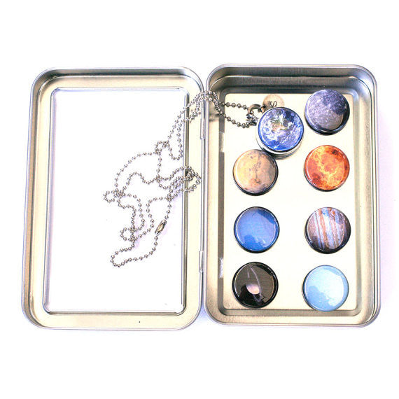 Solar System Magnetic Locket Necklace