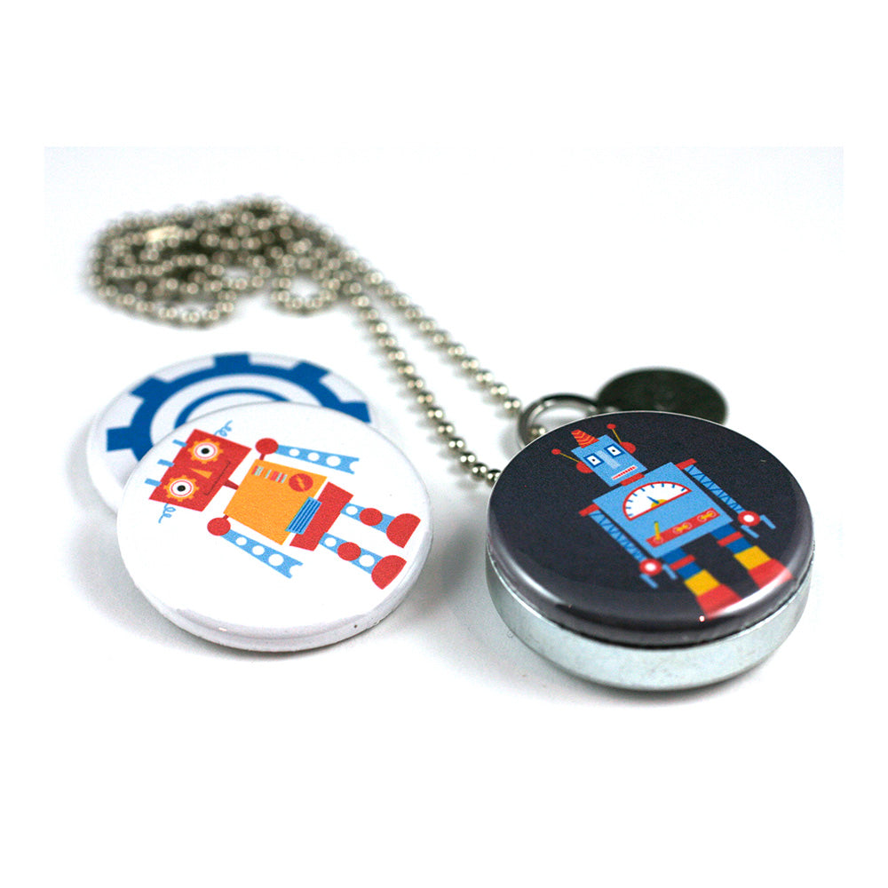 Robot Locket Necklace for Young Boy or Girl