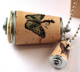 Fairy Necklace | Cork in Test Tube and Wood Cube