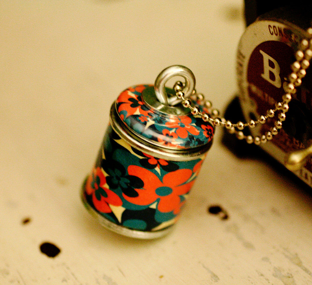 Flower Power Recycled Wine Cork Necklace