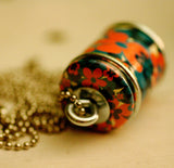 Flower Power Recycled Wine Cork Necklace